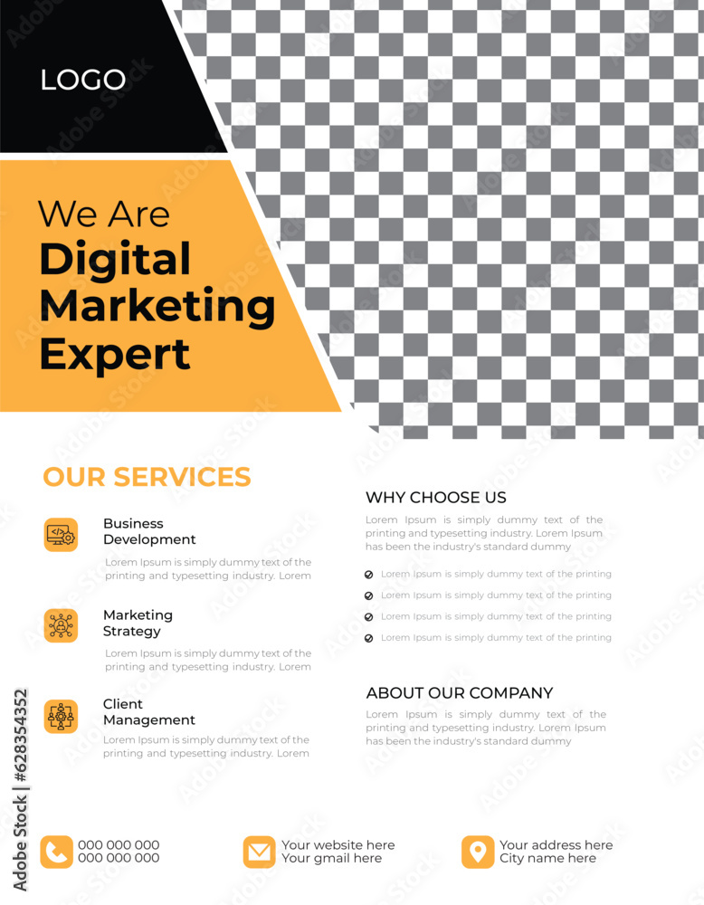 Obraz premium corporate flyer design template ready