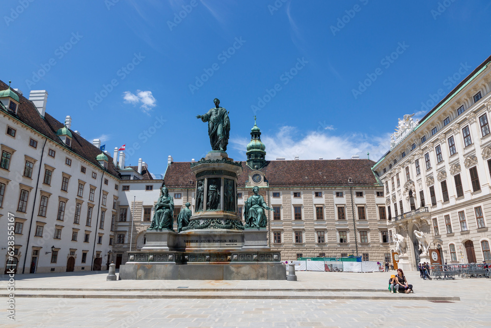 Fototapeta premium Monument to Kaiser Franz I on the square In der Burg in Vienna