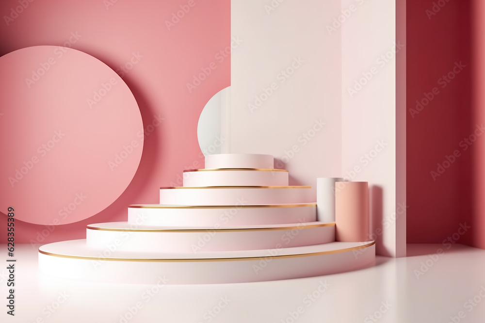 Obraz premium Abstract minimal scene 3D podium. Modern background platform. for product display presentation.