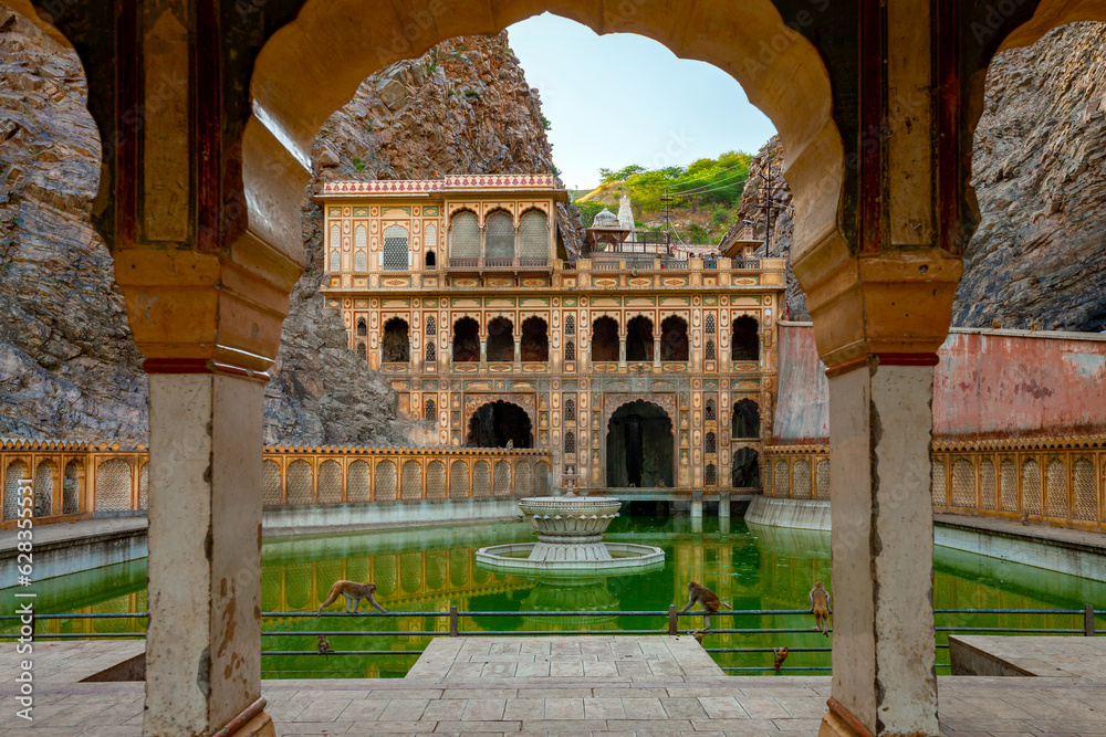 Galta Ji Temple or Monkey Temple, India, complex in Jaipur