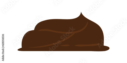 Hand Drawn Melting Choco Illustration. Chocolate drops and blots. Isolated seamless repeatable melted brown and white chocolate flow down