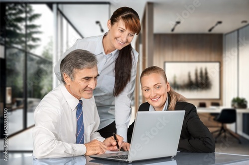 Group of happy young business coworkers  AI generated image