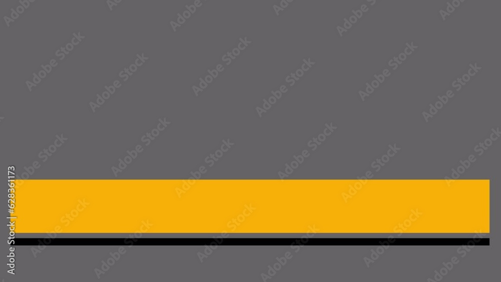 Yellow black and white colored rectangle lower third animation in 4K RGBA. Yellow black and white colored rectangle lower third animation in 4K RGBA.
