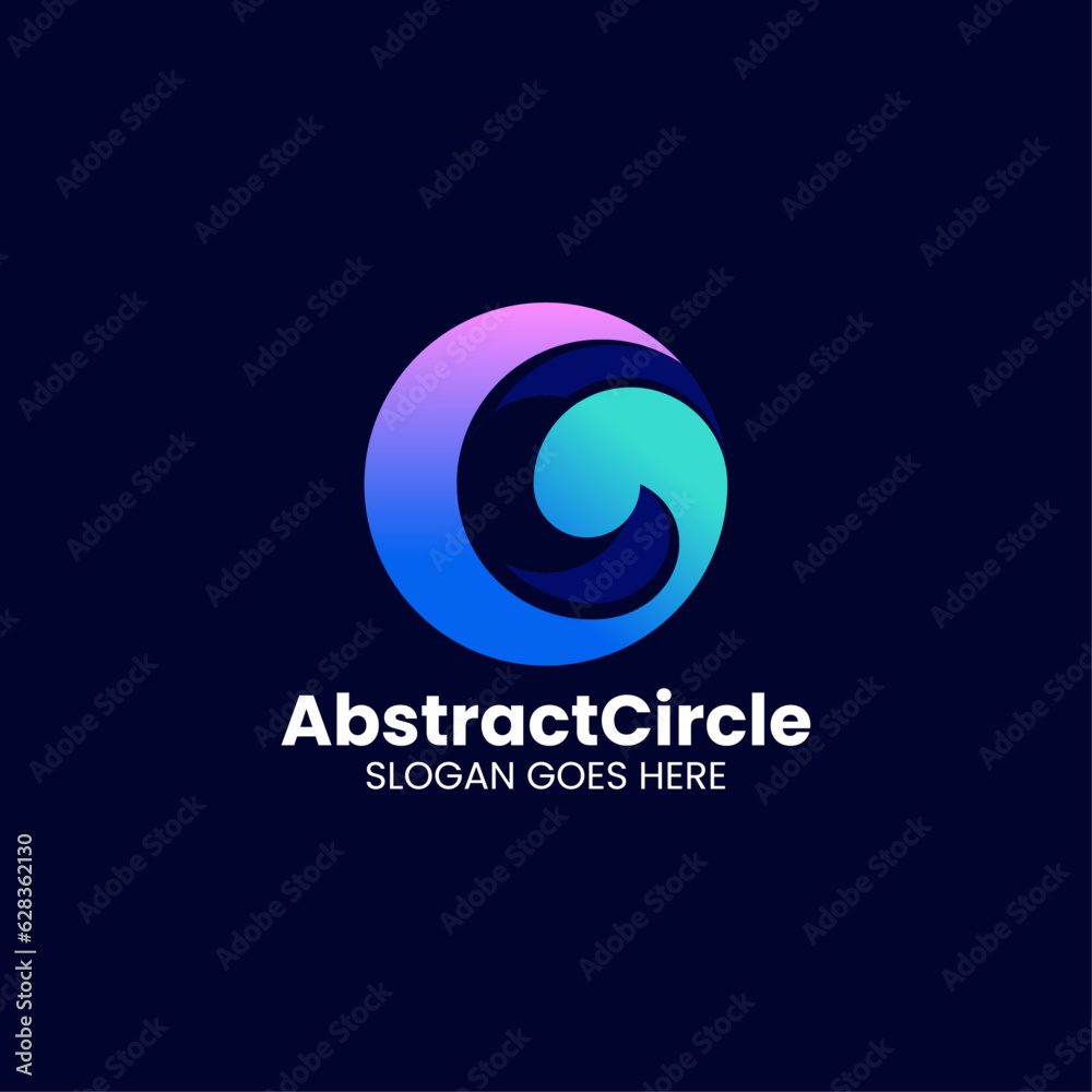 Obraz premium Vector Logo Illustration Circle Gradient Colorful Style