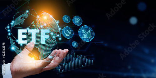 ETF Exchange-traded fund stock market business finance investment concept. photo