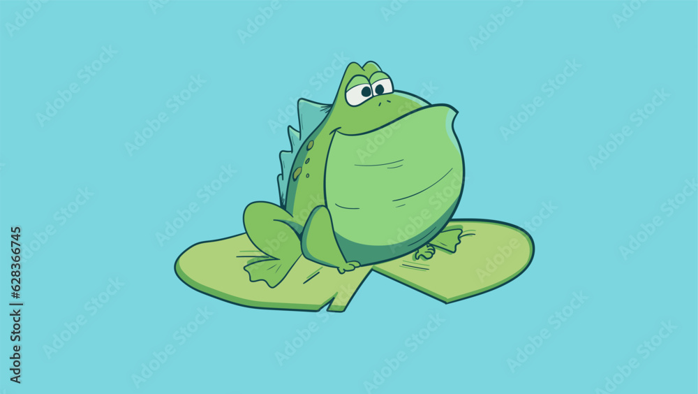 Fototapeta premium Mutant Frog Chill In The River