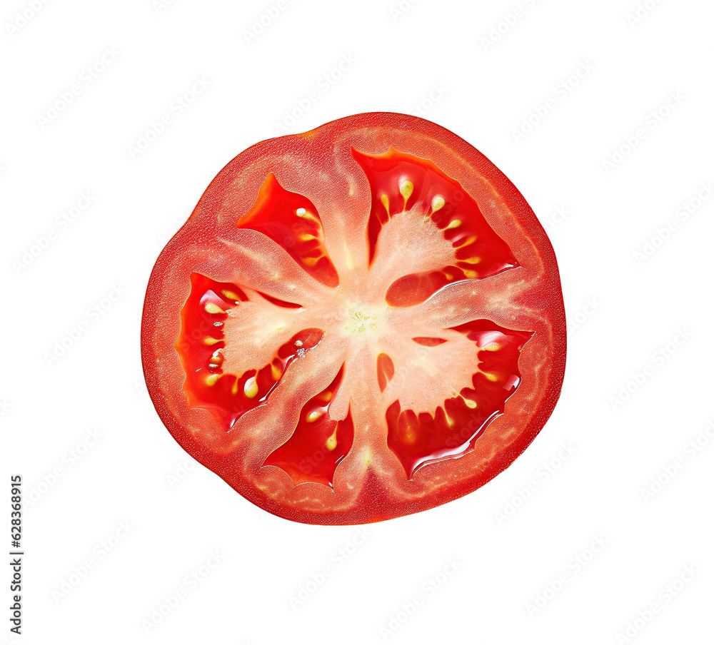 Fresh tomato slice isolated on transparent background Fresh tomato slice isolated on transparent background