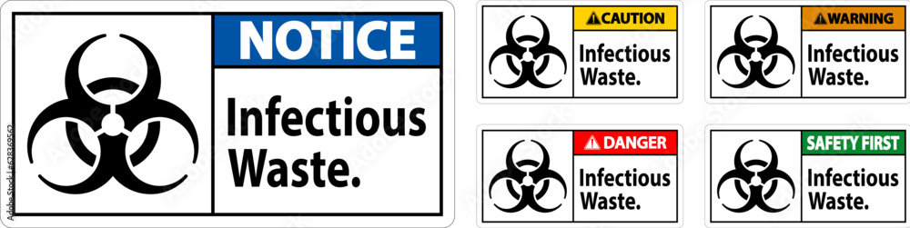 Warning Label Infectious Waste Sign