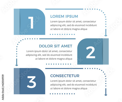 Minimal business infographic design template with three options or steps, process, workflow template, vector eps10 illustration