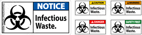 Warning Label Infectious Waste Sign