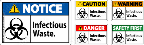 Warning Label Infectious Waste Sign