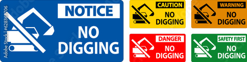 Notice Sign, No Digging Sign
