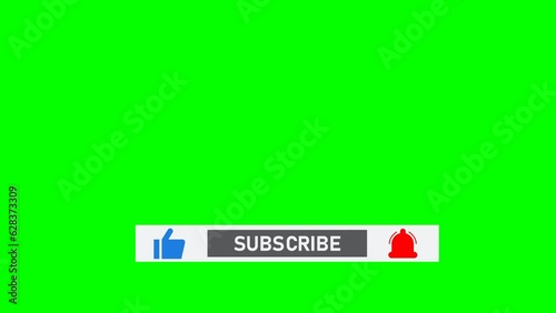 4k subscribe lower third button animation