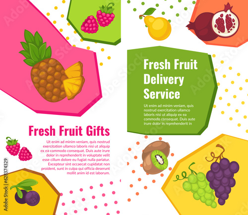 Fresh fruit delivery service, pineapple and grapes