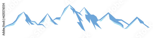 Bergkette Switzerland schnee ice bergen vektor blau auf weissem hintergrund