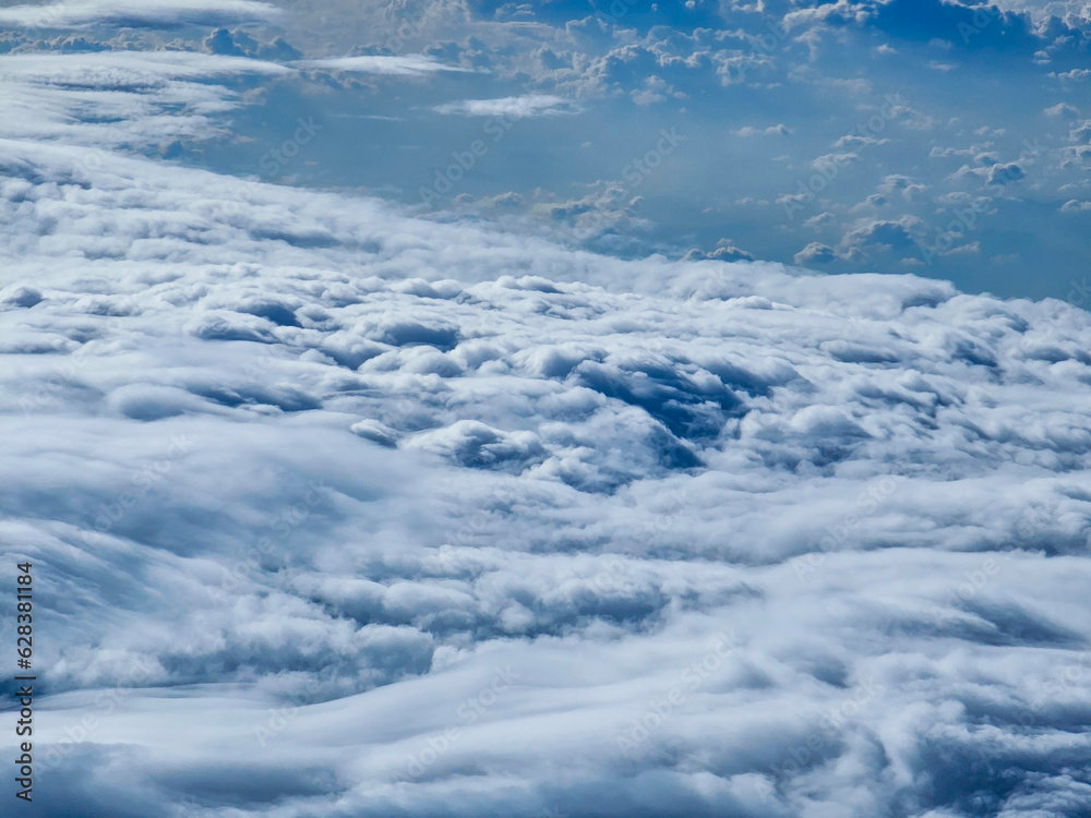 Blue sky and white cloud.