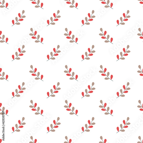Autumn branches and twigs with dry foliage vector