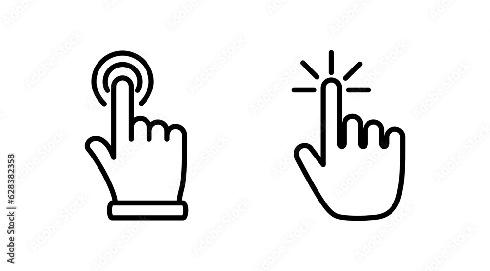 Obraz premium hand click icon vector. clicking finger icon. pointer icon
