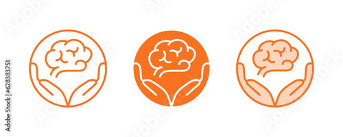 Neurology icons. Vector illustration isolated on white.