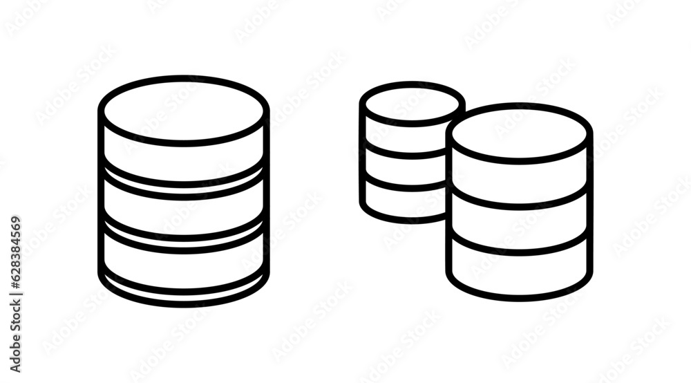 Database icon vector. server icon. storage Database icon vector. server icon. storage