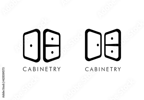 minimalist cabinet logo design