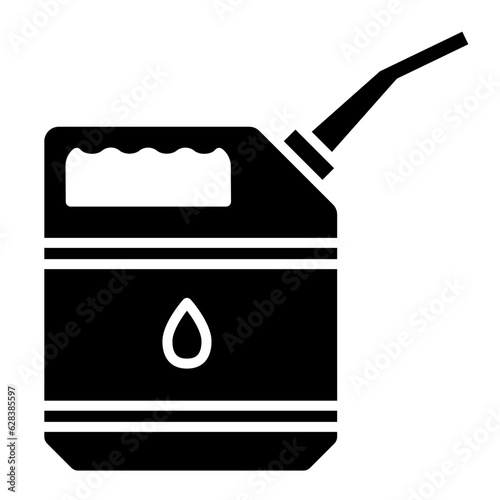 Illustration of Gas Can Glyph Icon