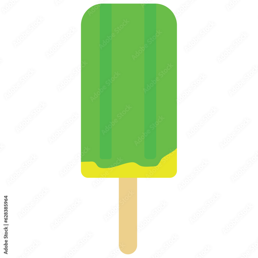 Lemon ice cream on a white background Lemon ice cream on a white background