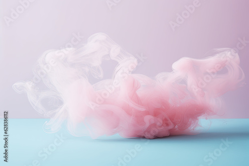 Pink smoke on a clean background