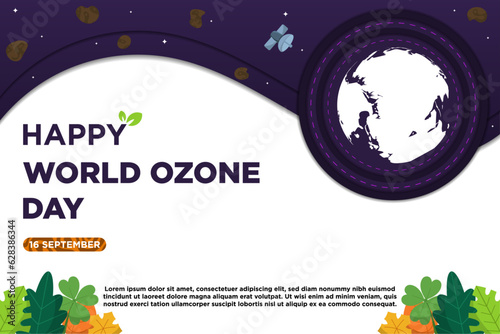 New Fresh Concept Vector World Ozone Day With Plant Illustration