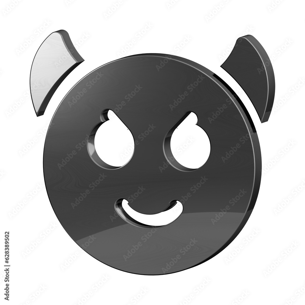 This is a beautifully designed 3D devil icon with a beautiful metallic texture. This is a beautifully designed 3D devil icon with a beautiful metallic texture.
