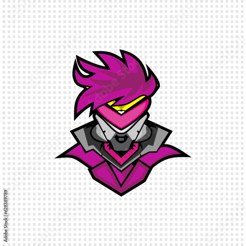 Cool hero logo. Alien. perfect for game mascot, sports, etc.
