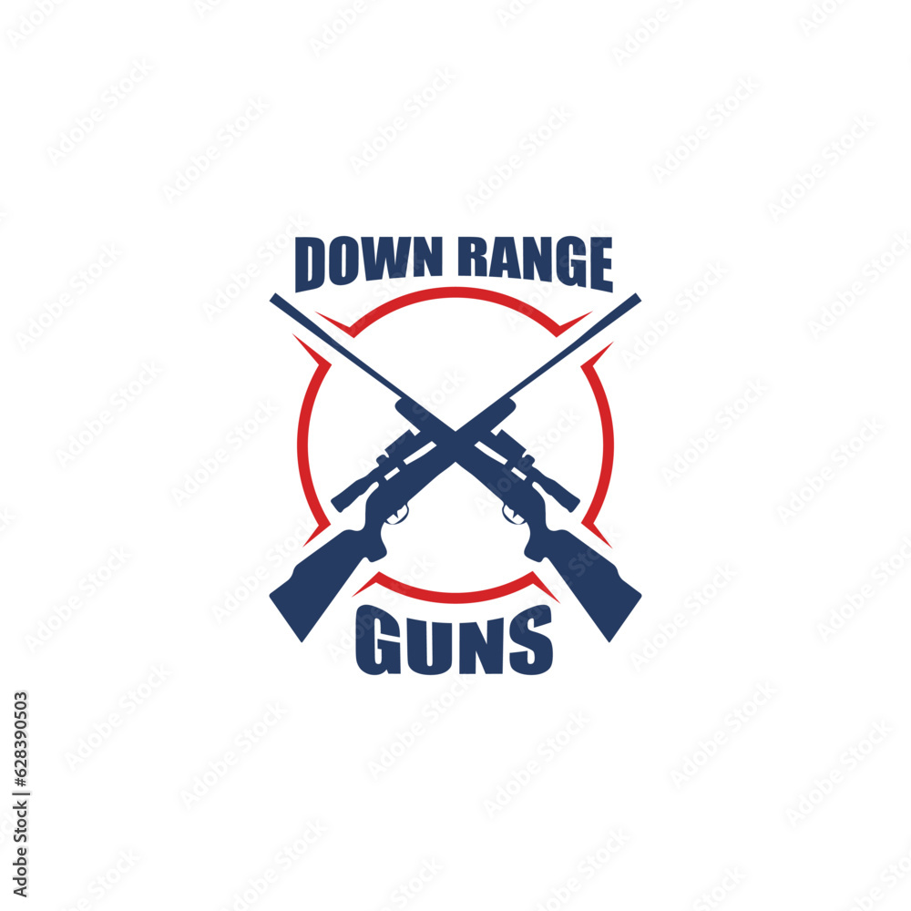 Firearms and shooting range logo design for firearm shop, Military, and Guns shop.