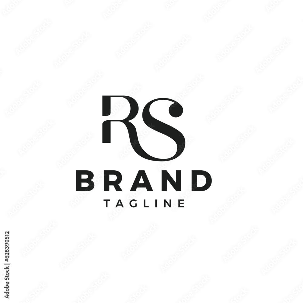 RS letter mark design in classic luxury and royal style. RS letter mark design in classic luxury and royal style.