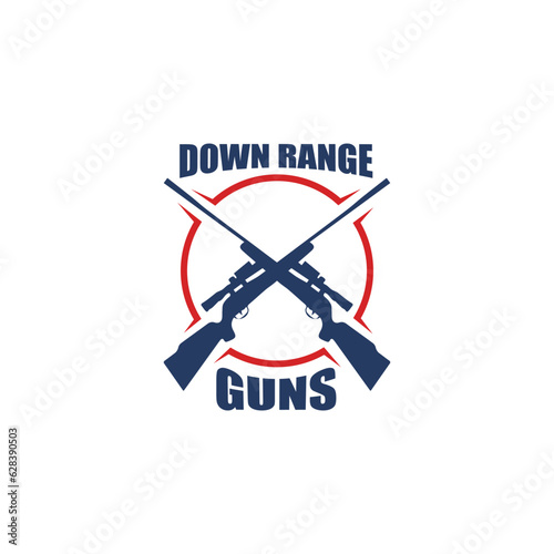 Firearms and shooting range logo design for firearm shop, Military, and Guns shop.