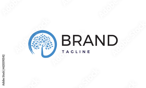 Modern Tree based logo design for insurance, family management, and investing business.