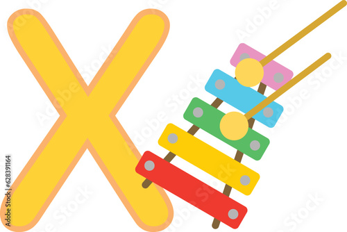 Wallpaper Mural X for Xylophone Alphabet Vector image Torontodigital.ca
