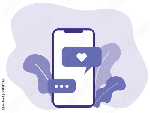 スマートフォンのトーク画面のイメージ