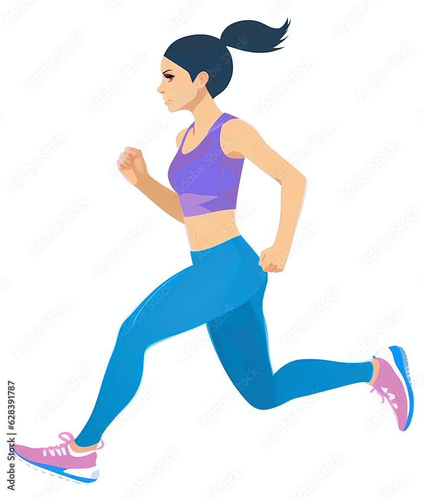Sprinter, runner vector illustration, generative ai Sprinter, runner vector illustration, generative ai