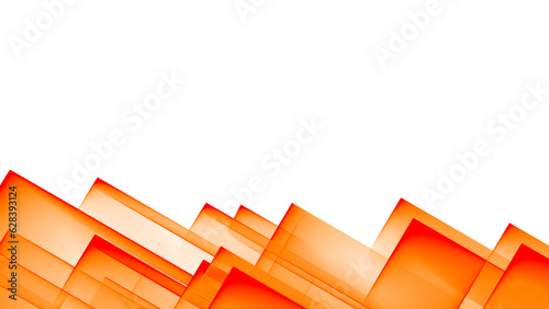 Orange abstract geometric shapes gradient transparent png background