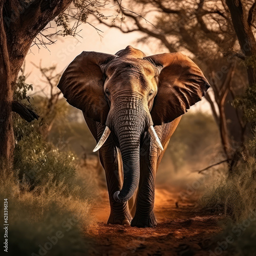 Elephant, Wildlife Photography, Generative AI