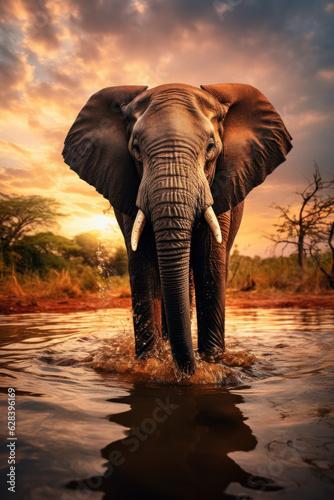 Elephant  Wildlife Photography  Generative AI