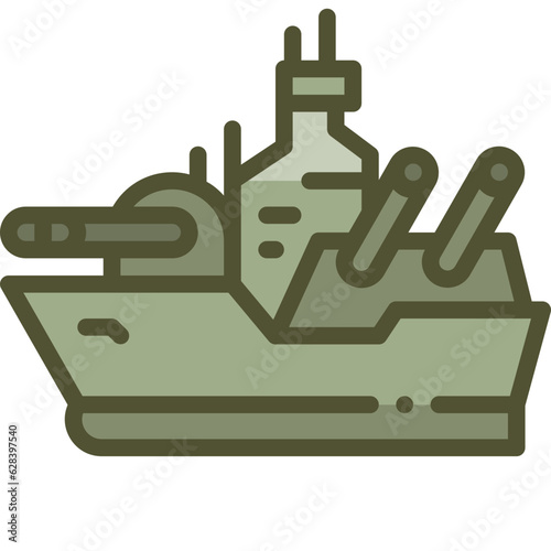 battleship two tone icon