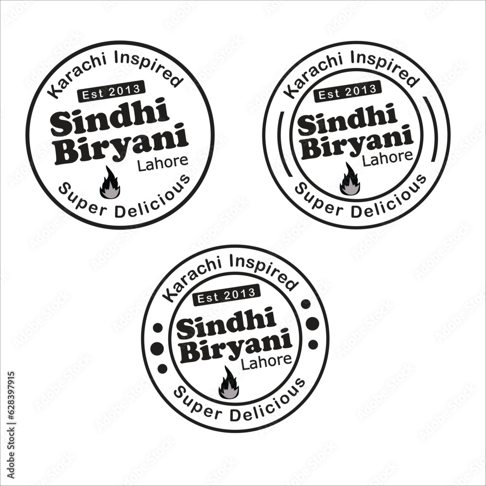Sindhi Biryani logo design