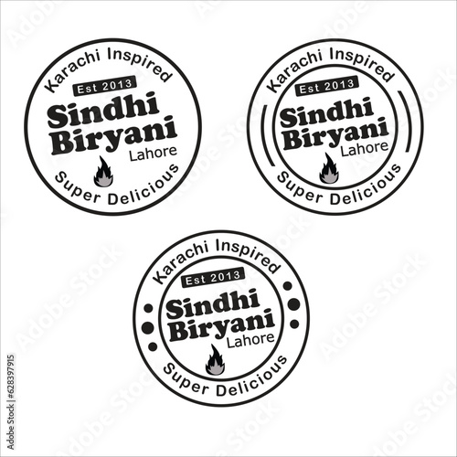 Sindhi Biryani logo design