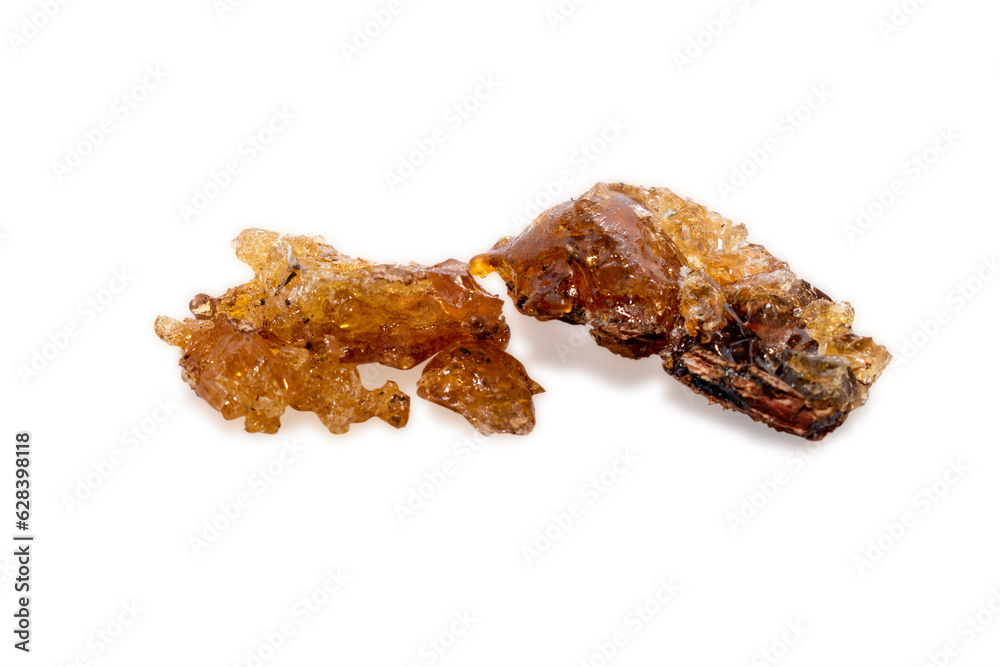 Gum arabic on white background, Pile of natural frankincense Olibanum, Incense Gum arabic on white background, Pile of natural frankincense Olibanum, Incense