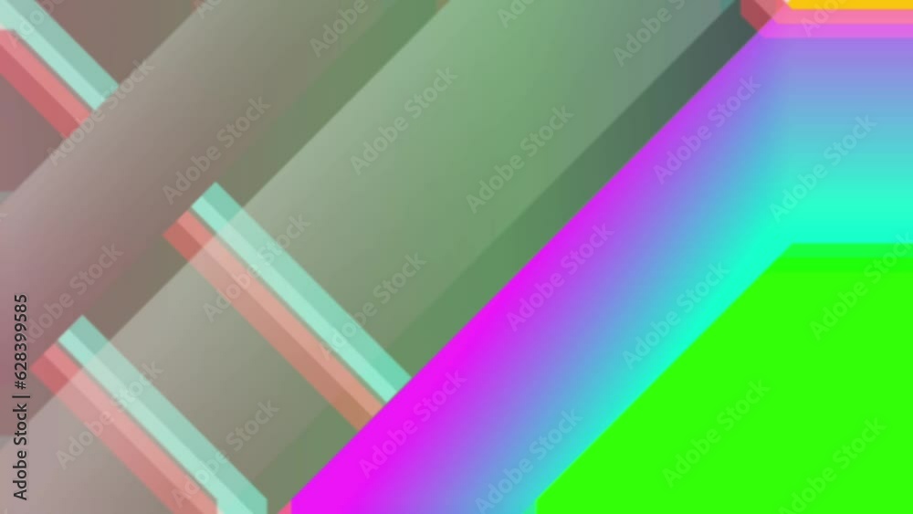 Motion graphic with spectrum lines and green square for copy space Motion graphic with spectrum lines and green square for copy space