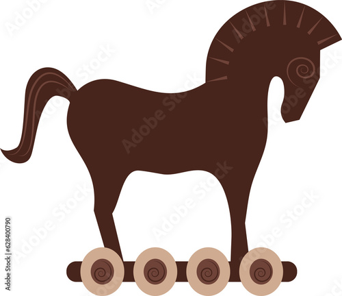 Isolated Trojan horse icon graphic illustration with transparent background photo