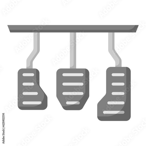 Illustration of Car Pedal Flat Icon