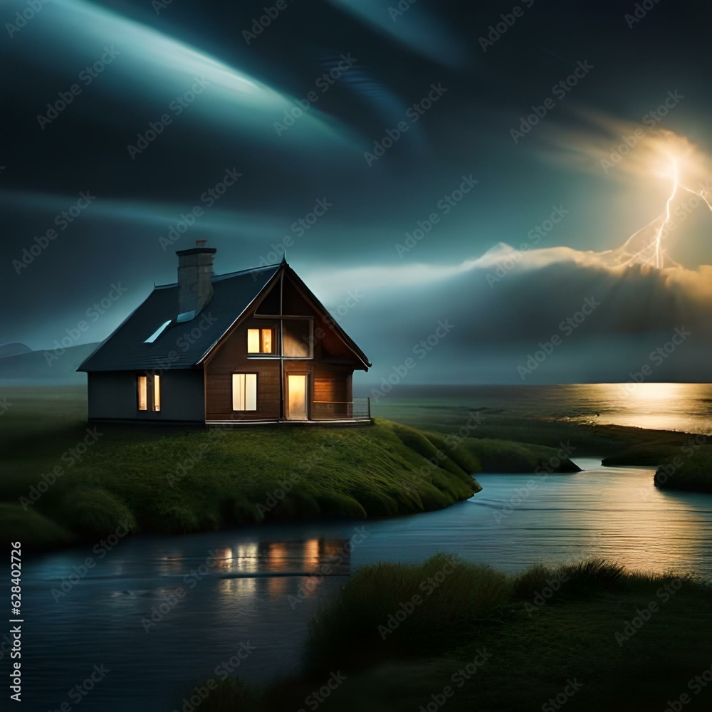 Fototapeta premium An old house in a village