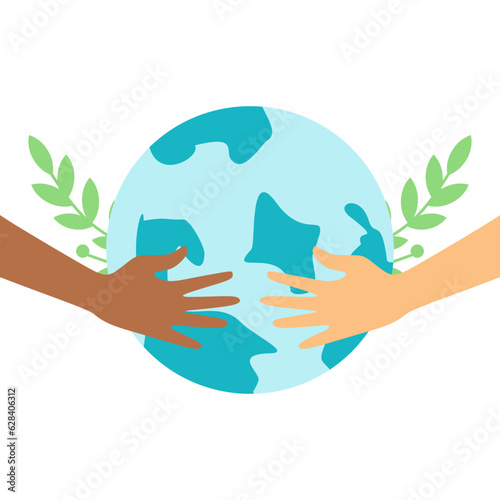Flat World Humanitarian Day Illustration